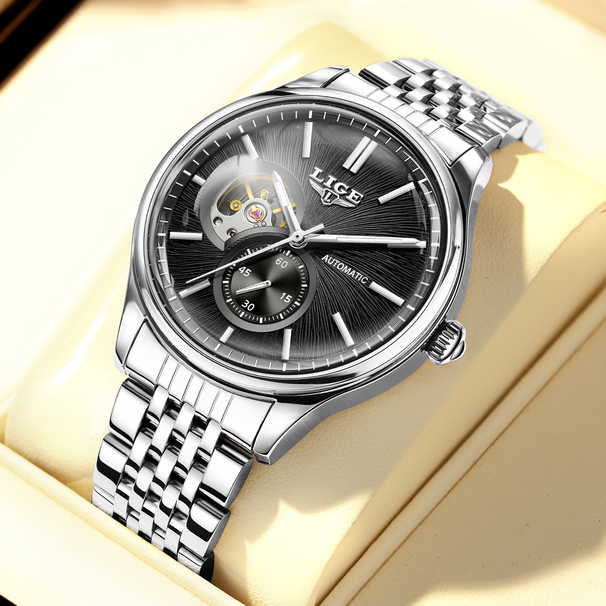 Cross-Border New Fashion Trend Business High-End Hollow Fully Automatic Tourbillon Mechanical Watch Men's Temperament Watch