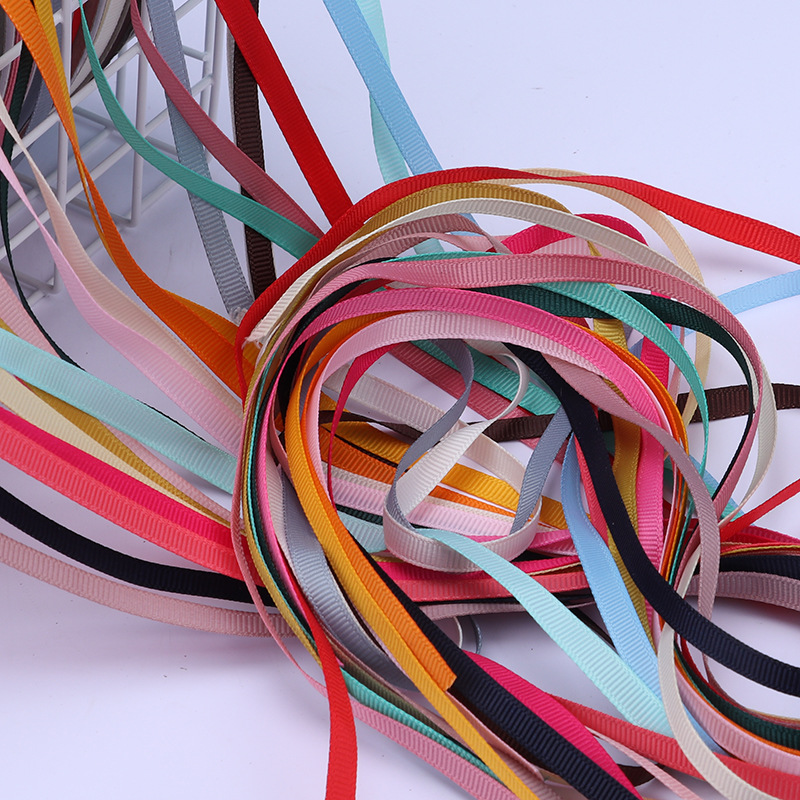 6mm de alta densidad costilla cinta DIY cinta colgante grano etiqueta marcador caja de regalo embalaje arco ropa hilo cinta