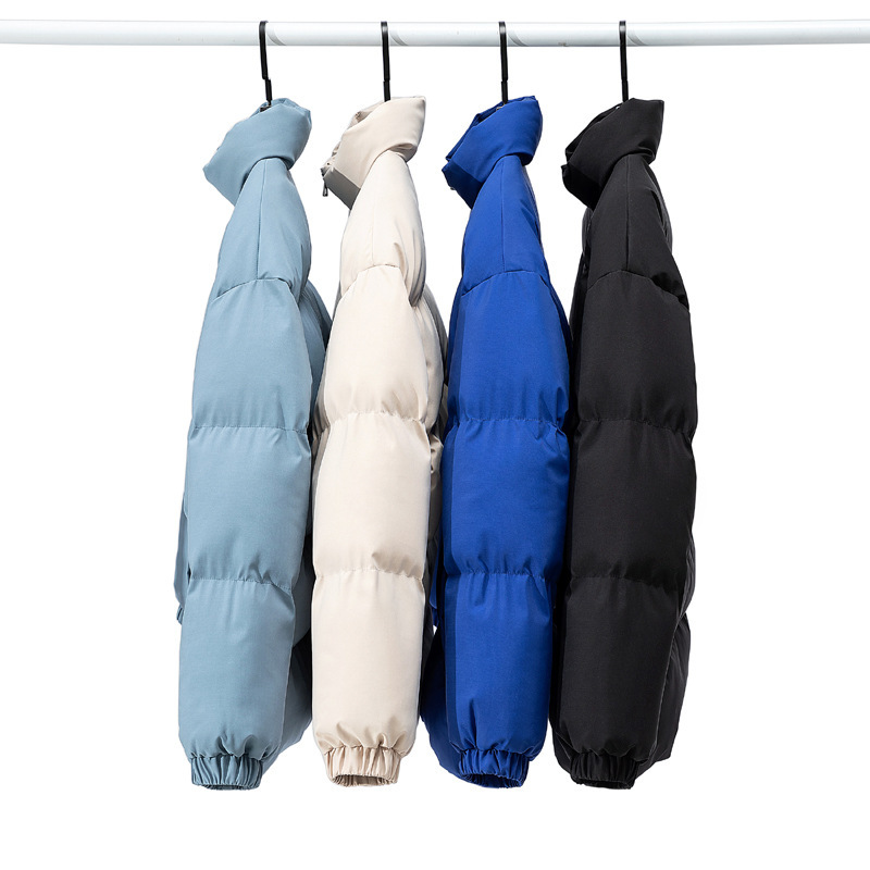 Pareja casual abrigo de pan estudiante abrigo de algodón acolchado collar de pie de los hombres engrosada abrigo de algodón acolchado 2023 invierno nuevo cálido ins moda