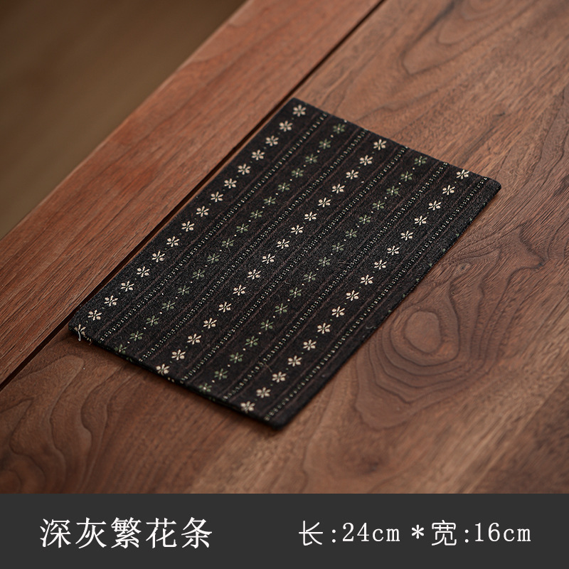 Mesa de té tela aislante de calor impermeable mesa de burbuja seca Zen de alta gama ligera y lujosa simple almohadilla de té doble cara