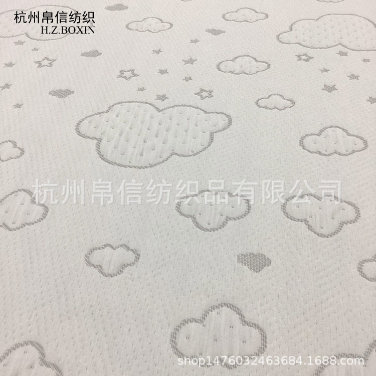 针织床垫枕套面料 夹丝空气层记忆乳胶枕家纺布料生产厂家1078
