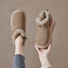 雪地靴女加绒加厚保暖2025冬季新款防滑短靴女零下40度东北大棉鞋