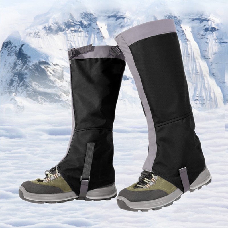 Outdoor high-tube waterproof snow gaiters for cold and snow protection, suitable for mountaineering, hiking, and desert use, sand-resistant and durable, unisex