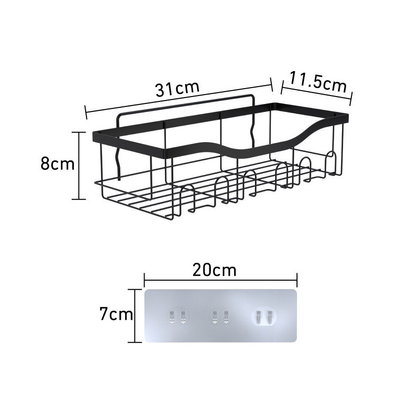 Nuevo conjunto transfronterizo de cinco piezas de baño lavabo lavabo estante de almacenamiento sin perforación estante de pared estante de almacenamiento multifuncional