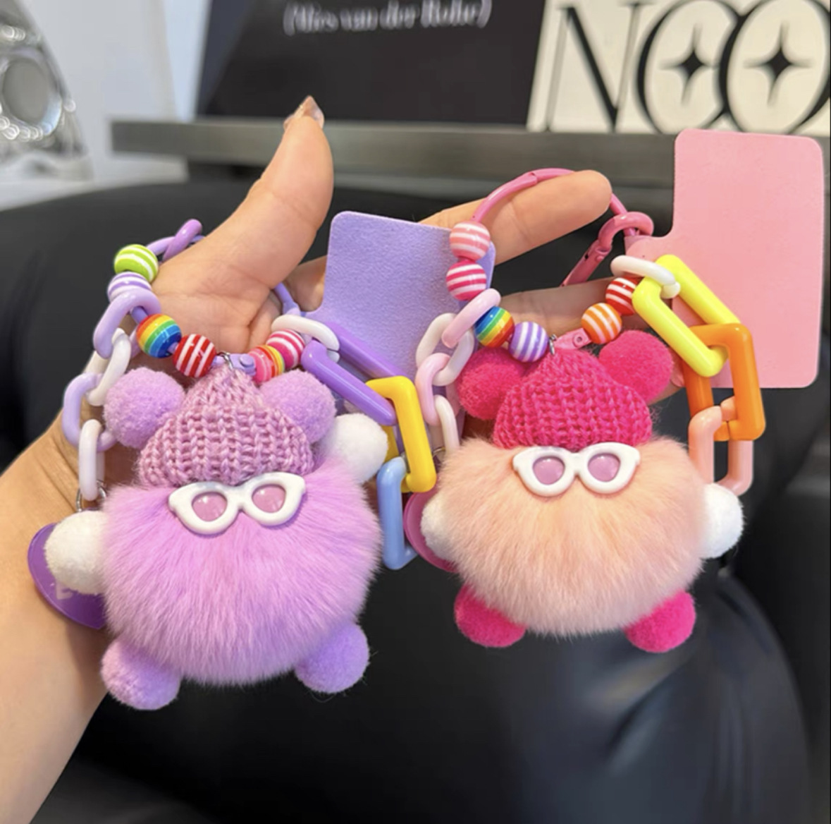 ドーパミン石炭ボールモンスター人形ストラップdiyキーホルダーかわいいぬいぐるみバッグバックパック携帯電話ストラップ