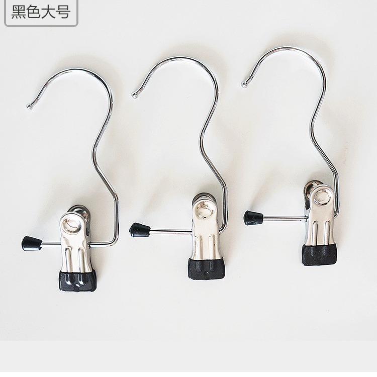 Fábrica multi-funcional clip de arranque metal cromado anti-óxido 3-palabra gancho inmersión 3-palabra gancho clip calcetines clip al por mayor