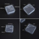 Small pp square transparent goo card DIY stationery plastic packaging box nail art fishing gear storage box electronic accessories box