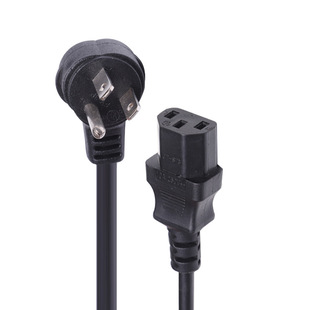 Supply U.S. gauge power cord pin tail connection line U.S. standard T5 plum blossom tail Mickey tail plug line U.S. three plug