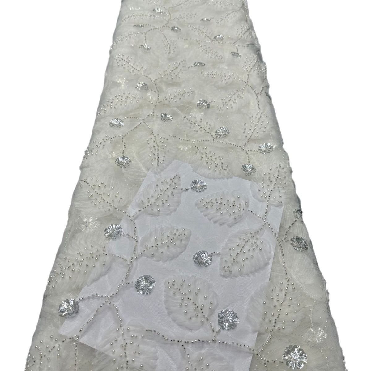 Fabricante de tela bordada 3Dembroidery moda vestido de novia fresco vestido de ropa infantil vestido de tela