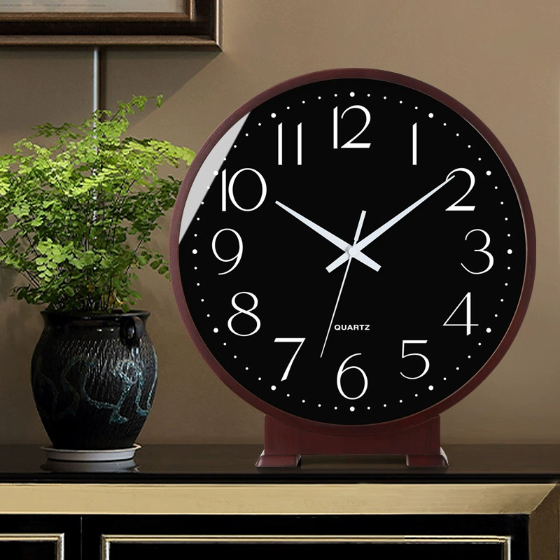 精工 Мovement Clock Домашний настольный часы Настольный декор Натуральное дерево Механизм с маятником Часы для гостиной Радиоволна Автоматическое время