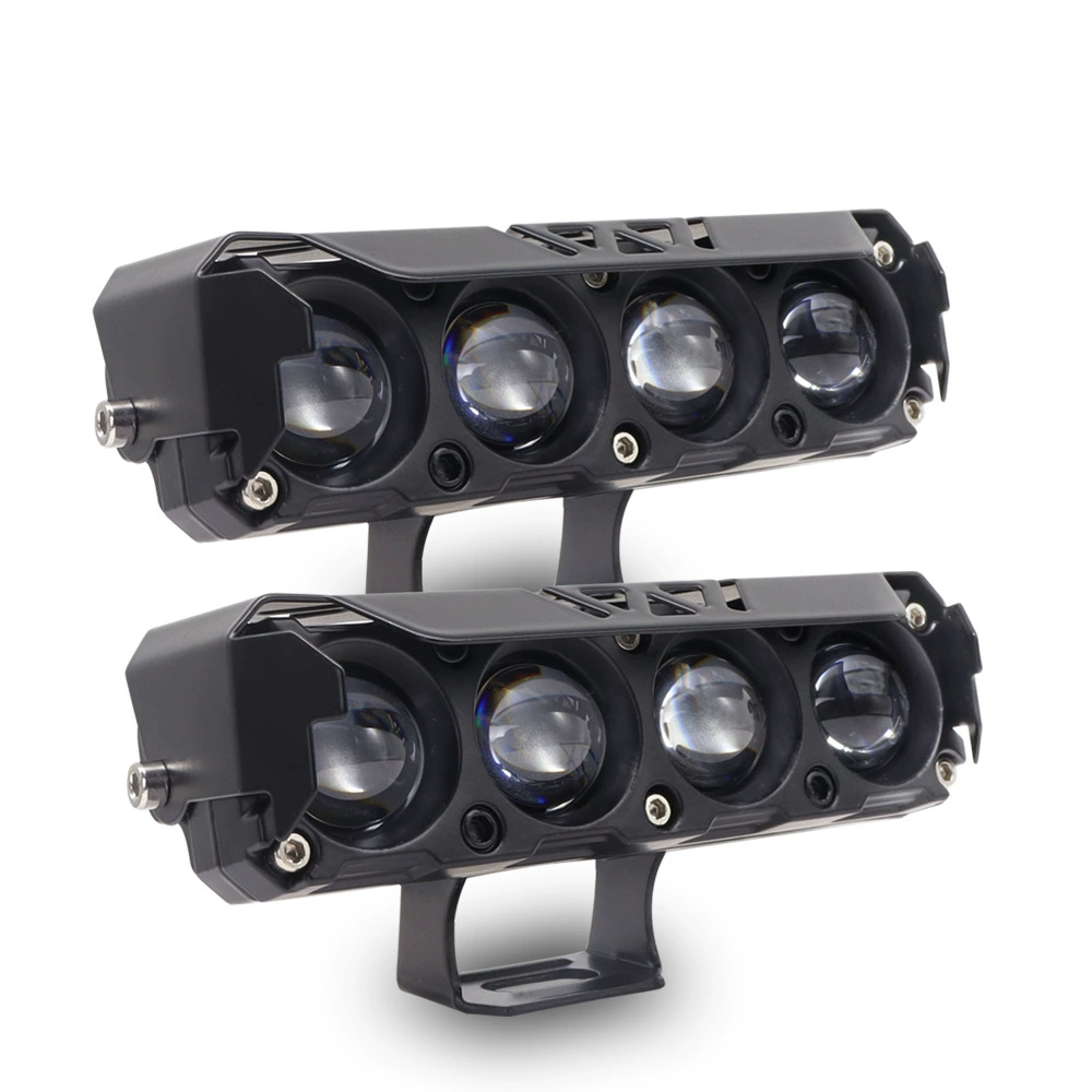 Source factory motorcycle spotlight four-eye lens car LED work light suitable for external e-bike headlight