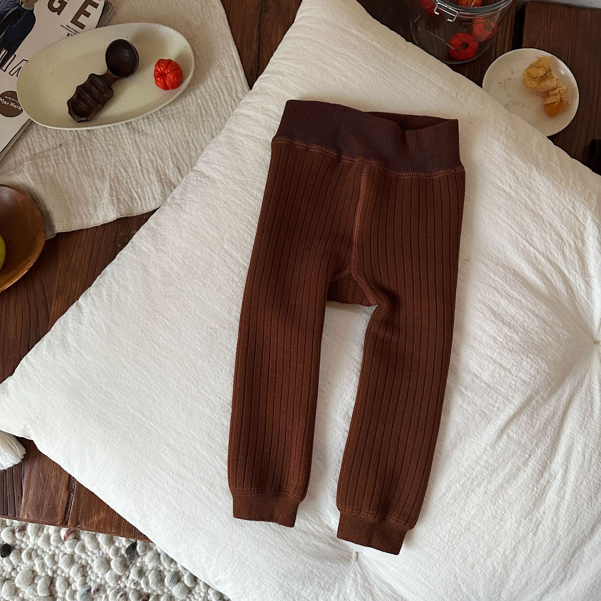 Caña de azúcar de pera ropa infantil para niñas con pantalones adicionales otoño y invierno 2025 nuevos pantalones leggings de terciopelo para niños image 12