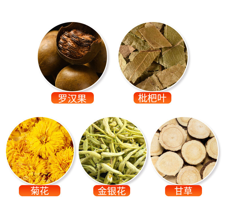 Ju Hong Luo Han Guo Clearing Tea 30 Pyramid Tea Bags 5g Each with Licorice and Loquat Leaf key features