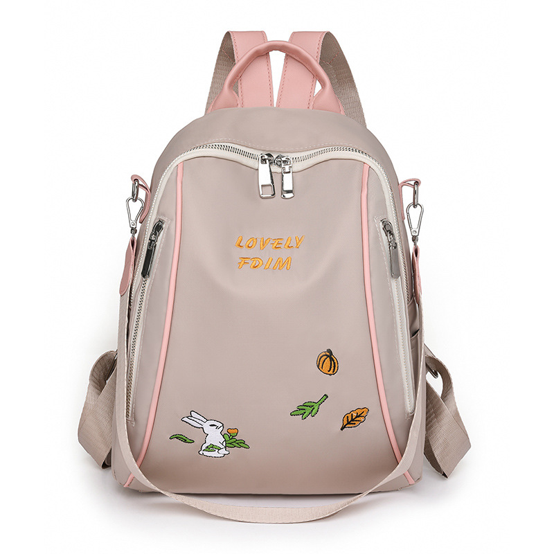 2024 nueva mochila casual para mujer de nailon moda linda multifuncional de viaje al aire libre mochila de doble uso al por mayor