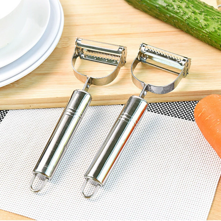 Нож для очистки из нержавеющей стали Многофункциональный резак для улыбки фруктов и овощей, дыни, Картофельная терка, Овощечистка с двойной головкой