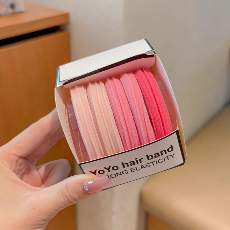 Corea del Sur de alta elasticidad sin costura correa de goma mujer de verano anillo de cabello tocado de cabello no lesionar el cabello no marcas de cabello