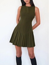 R 65028 Sleeves Striped Mini Dress ��������ȹ �羳ŷ