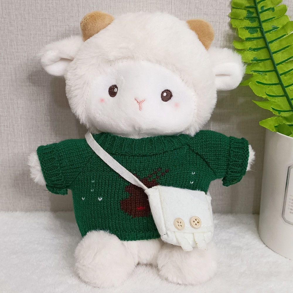 Muñeca de cambio de ropa de oveja de Polk almohada regalo de cumpleaños actividad de seguridad arrojando muñeca de agarración emoción acompañante muñeca de cordero