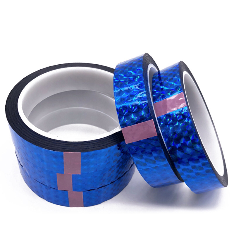 闪光镭射蓝色胶带 亮光 diy装饰 礼品包装 彩色反光 创意装饰胶带