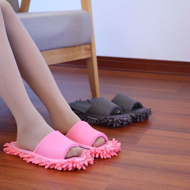 Autumn and Winter New Lazy Floor Mopping Slippers for Kitchen and Bedroom, Plush Cleaning Mop Shoe Covers, Thick, Silent, Removable and Washable
