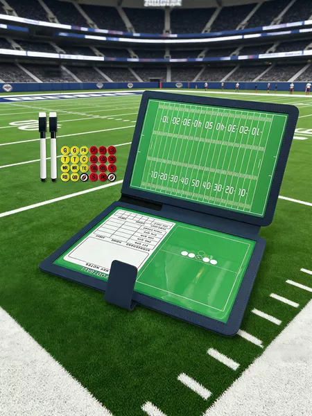 Rugby Tactical Board Double-Sided Magnetic Coach's Portable Erasable Tactical Demonstration Board Foldable Teaching Command Board