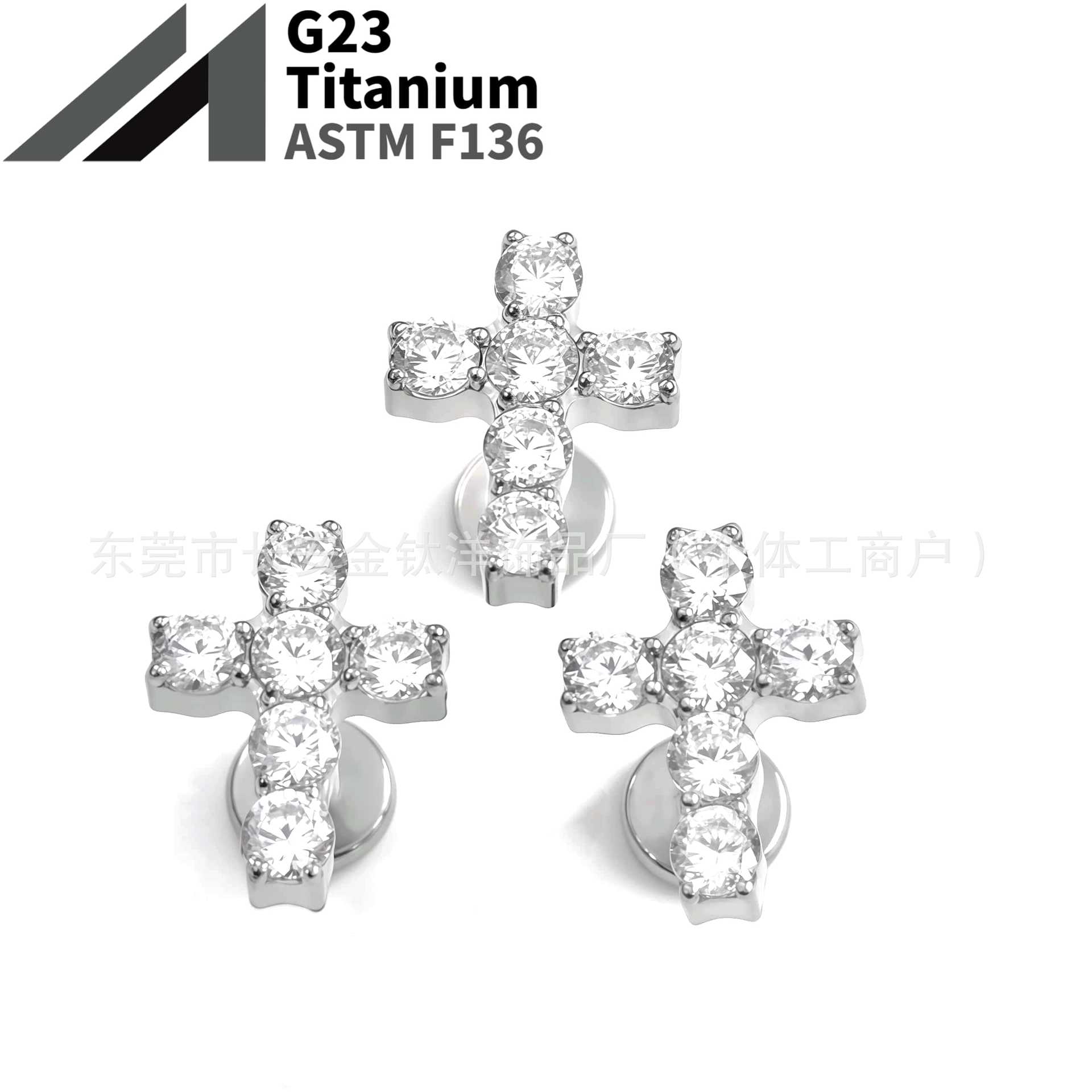 16G labret stud size and finish detail