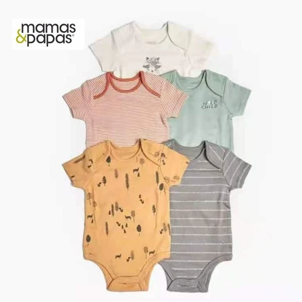 Мама и папа Мamas&papas производитель весна, осень и лето чистый хлопок детская одежда с длинным рукавом и коротким рукавом треугольник хамер 5 предметов сумка