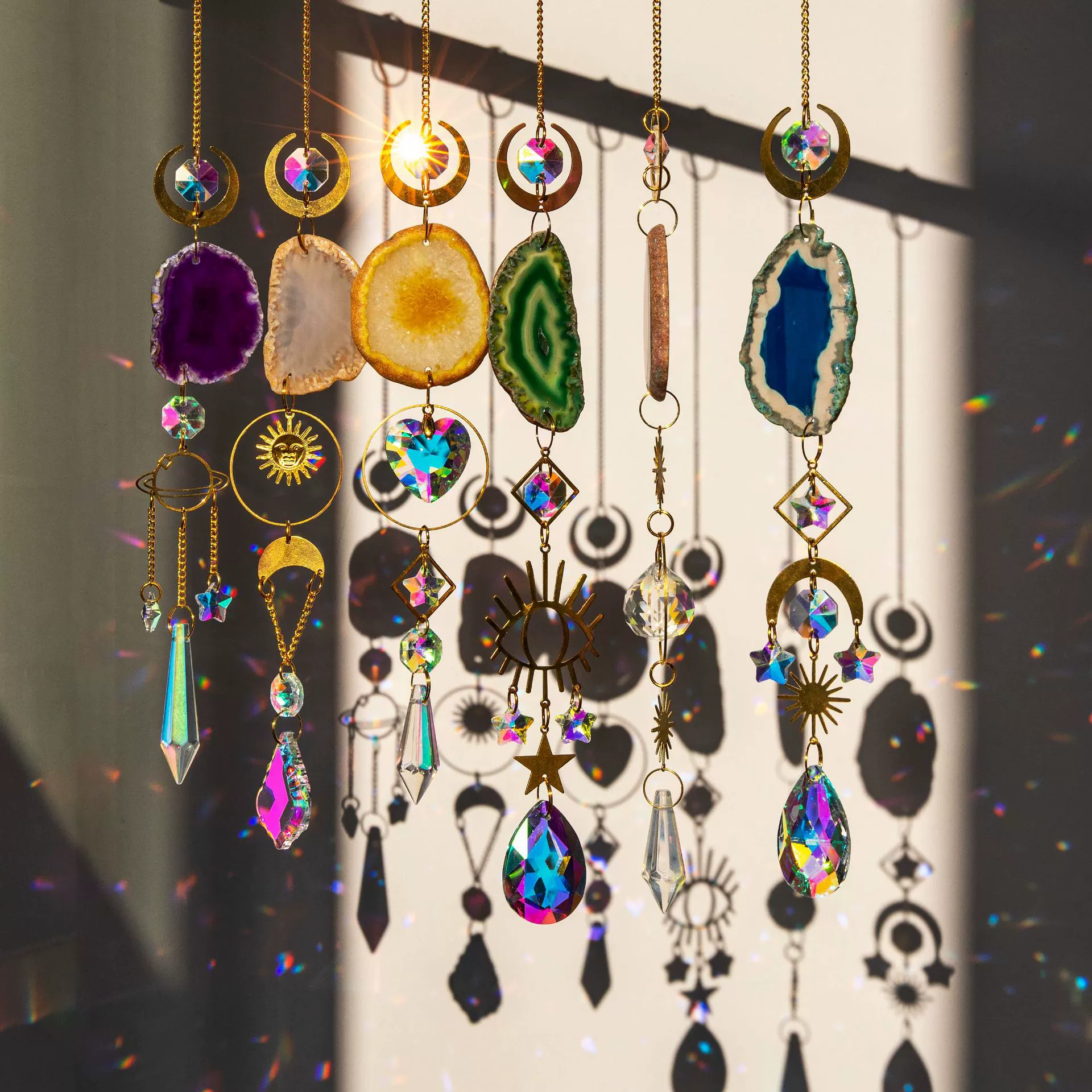 Fashion Crystal Rainbow Manufacturing Hanging Window Car Pendant display picture 2