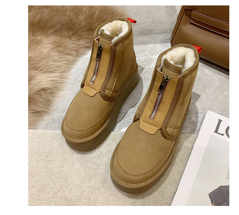 Designer Classic Ultra Mini Bottes Bottes de neige Plate-forme Femmes Hommes Fourrure en peau de mouton Tasman Tazz Châtaigne Sable Graine de moutarde Beige Driftwood Chaussure australienne_voghion.com