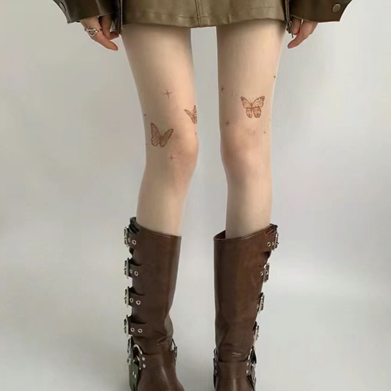 愛の白いストッキングの女性の春夏の薄いタイプの甘い蝶結びの白いタイツのロリータの丸い波はjk黒い糸をつけます。|undefined
