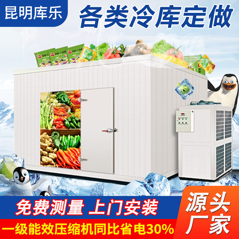 中小型全套冷库设备果蔬肉类冷藏保鲜水产速冻冷库酒店商用冷库