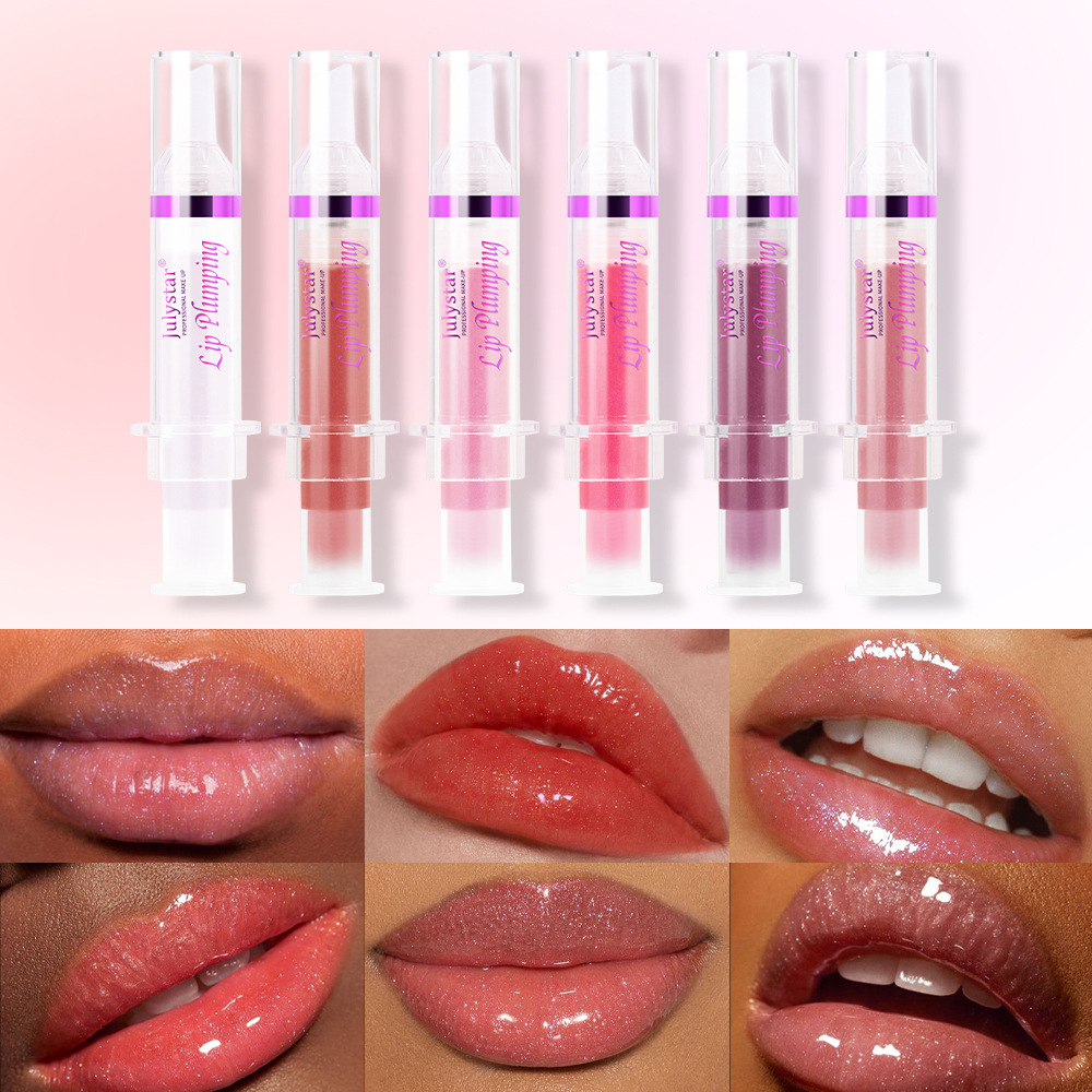 Julystar Pearl Lip Gloss Brightening Lip Gloss that is not easily stained with water, lustrous and pouty lip gloss undefined