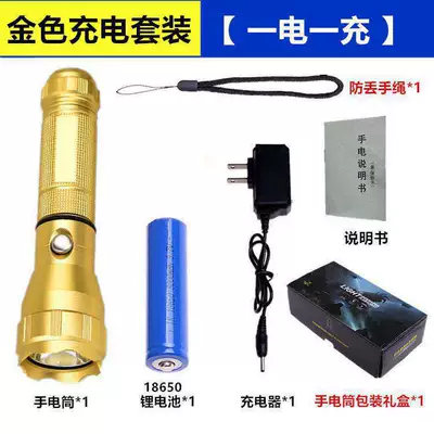 flashlight long-range aluminum alloy – UV fənərlər - golden-535-flashlight-one-charger-color-box