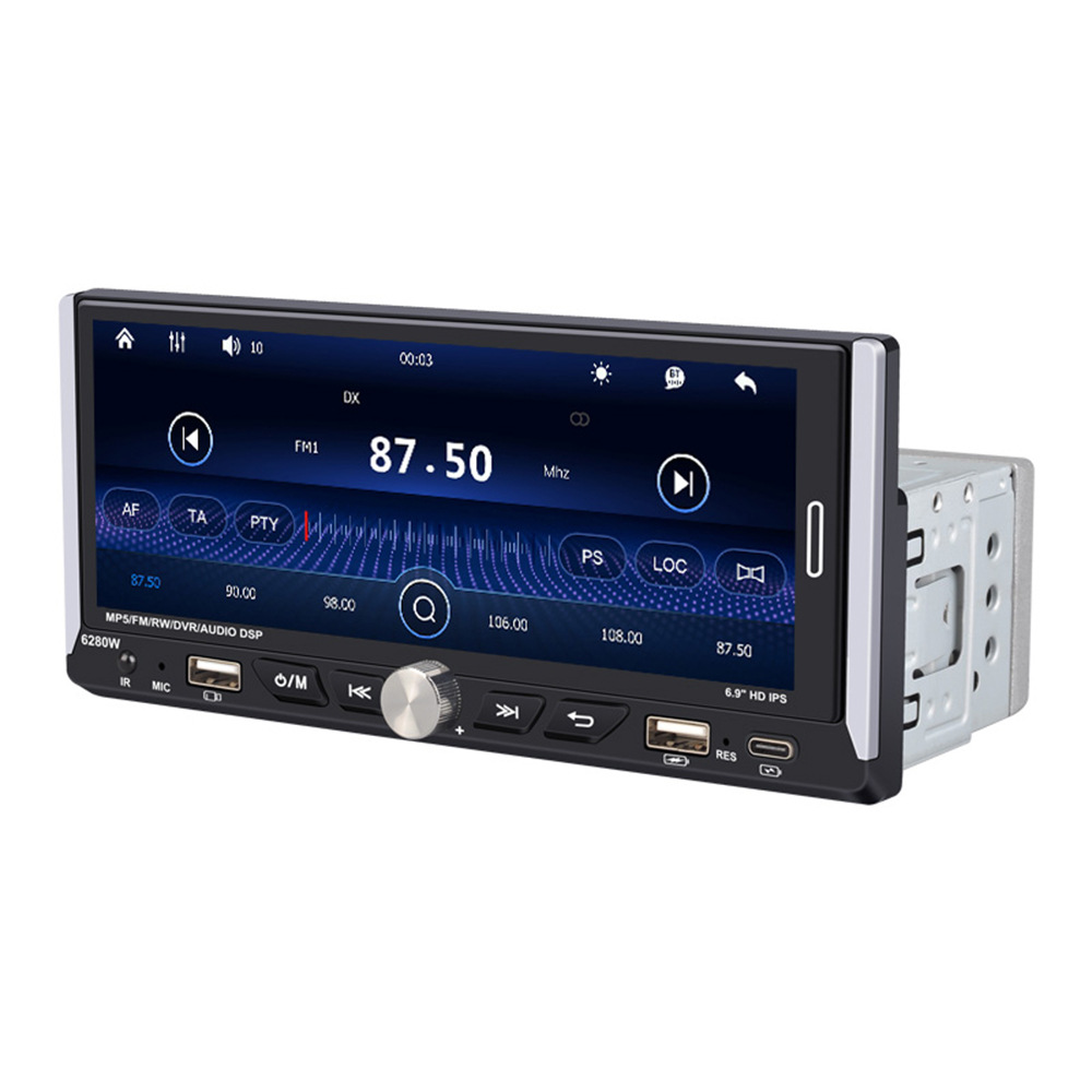 6.9inch Wireless Carplay Single-Core Ips Touch Screen Car Bluetooth Mp5 Player Dual USB Fast Charging 12V