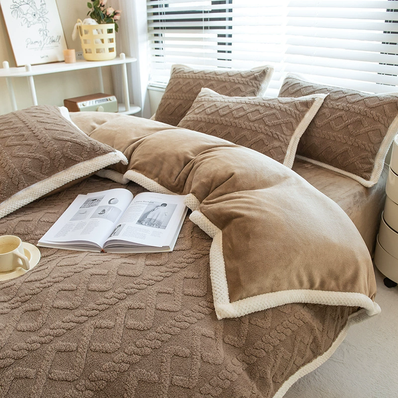 Теплый фланелевый комплект, пододеяльник, простыня, прямые продажи с завода, коллекция 2022 года, комплект из 4 предметов