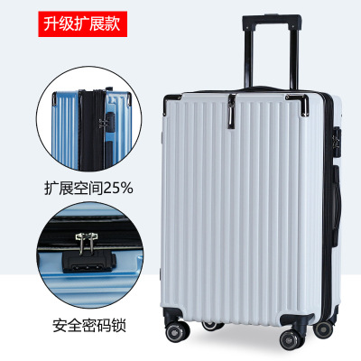 suitcase 24 zipper trunk business affairs Expansion Draw bar box Universal wheel Boarding case Manufactor capacity Leather trunk