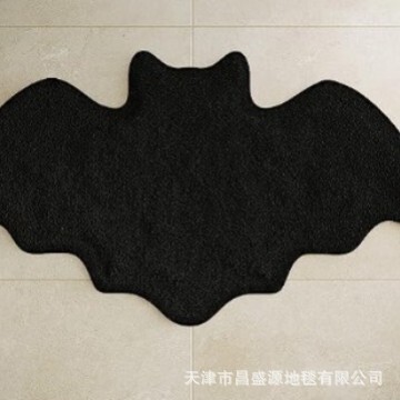跨境异形万圣节仿羊绒地垫客厅卧室装饰垫卫浴吸水防滑易打理门垫|undefined