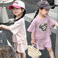 女童夏装套装2024新款夏款小女孩网红洋气时髦儿童女中小童短裤