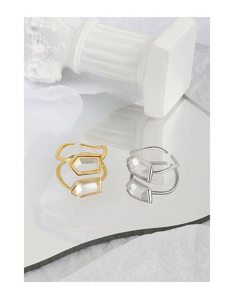 Wholesale Simple Style Geometric Copper Plating Open Rings display picture 3