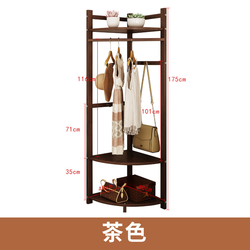 새로운 코너 솔리드 우드 코트 랙