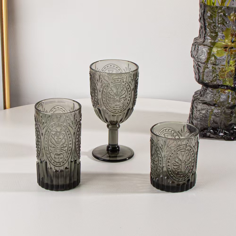 Retro creative glass high quality wineglass for home use