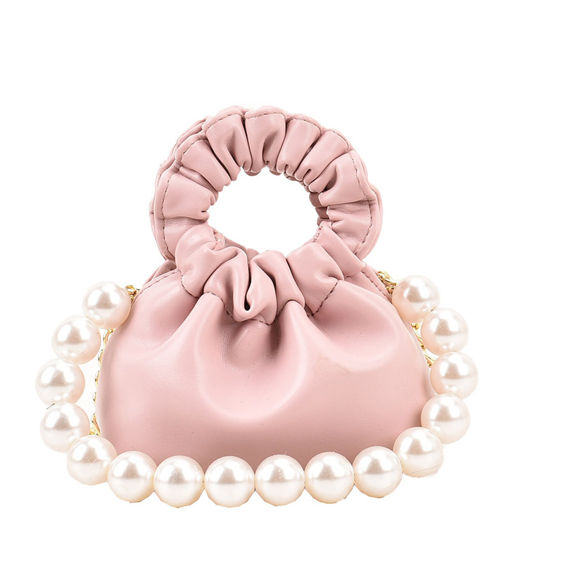 Dulce Pearl Princess bolso de anillo lindo mini bolso de cubo para niños y niñas, bolso de cambio plegable para niños