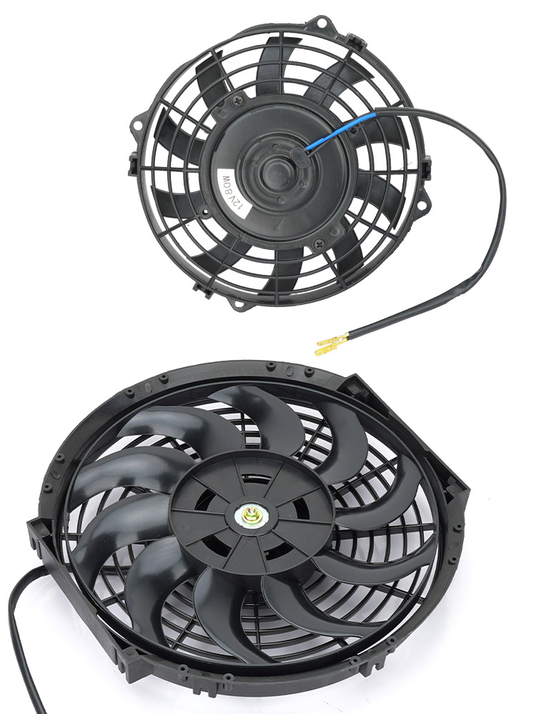 Radiator fan universal 12V 80W120W automobile oil-cooled and air-cooled electric push-pull kit cooling system
