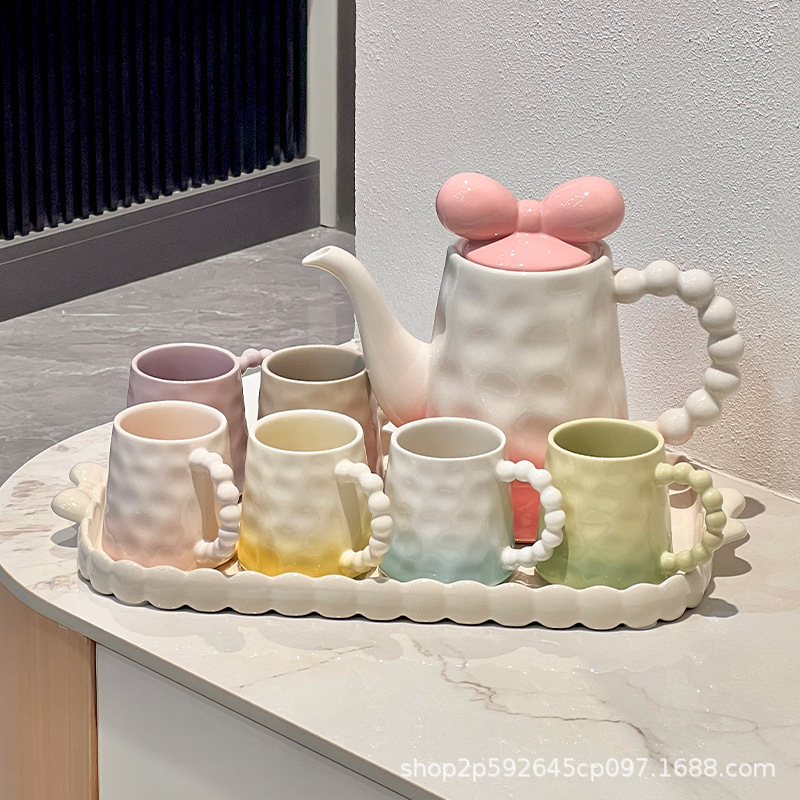 客厅茶几高档陶瓷杯架茶具喝水杯子家用待客水具套装乔迁新居送人|undefined