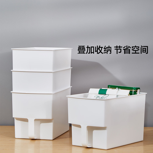 Japanese cabinet storage box with handle drawer organizer large capacity storage basket kitchen spices and sundry organizer