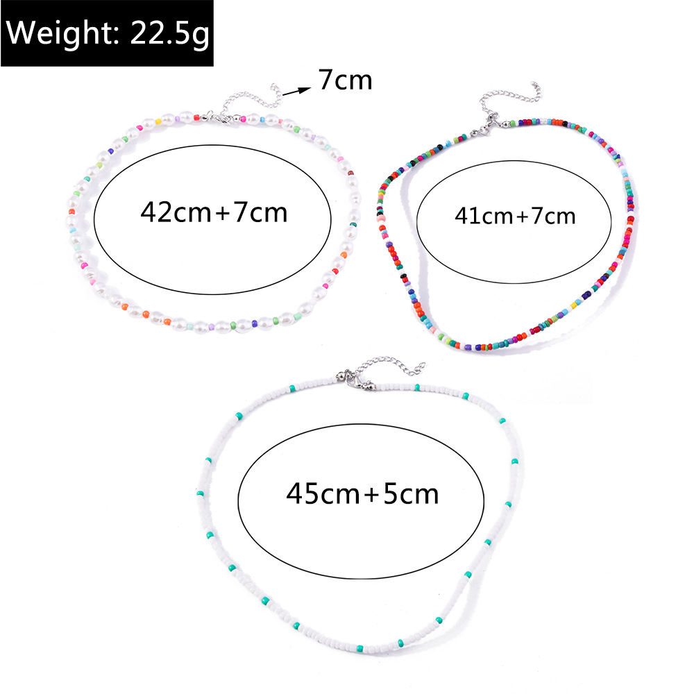 10g Weight Necklace Classification Seed Bead Chain Material Beaded Chain Chain Type 1 Piece, 1 Set Quantity Casual, Holiday, Street Occasion Resin Material Flower Pattern All Seasons Season Women's Gender Beaded Design Elegant, Lady Style Elegant Lady Flower Resin Beaded Chain Beaded Necklaces Wholesale 4