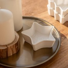 陶瓷小吃碟圣诞星星浮雕碟异型碟酱料碟小食碟摆盘装饰碟甜品碟子