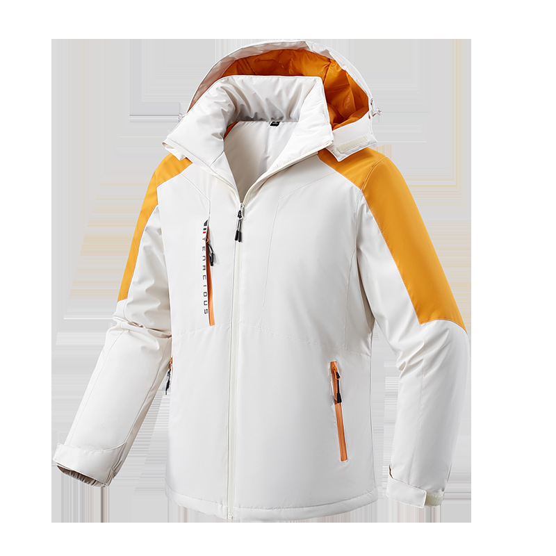 Hombre-amarillo y blanco