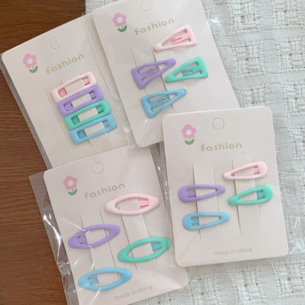 2024早春新款磨砂髮夾女後腦勺碎發bb夾兒童發卡可愛劉海夾子頭飾