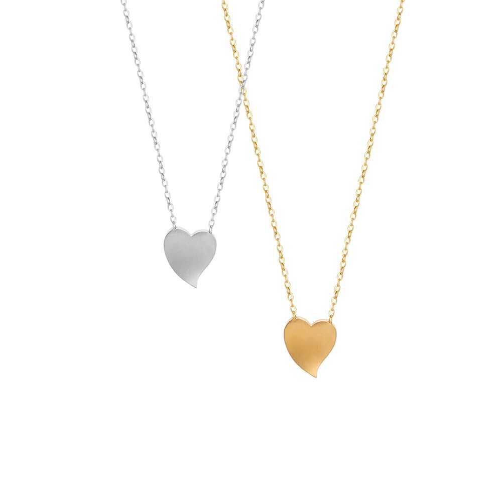 Simple Style Heart Shape Solid Color Titanium Steel Necklace 1 Piece
